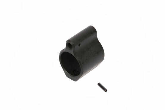 The KAK Industry set screw gas block includes a roll pin for the gas tube